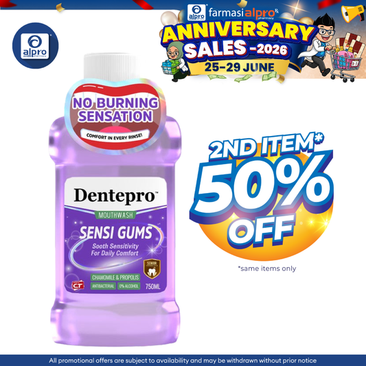 Dentepro Mouthwash Sensi Gums 750ml | Gentle Dentepro