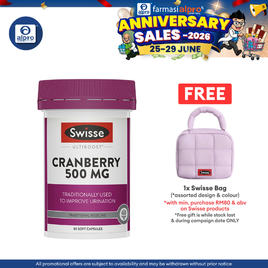 Swisse Ultiboost Cranberry 500mg 30s | Support Urinary Tract Health Swisse