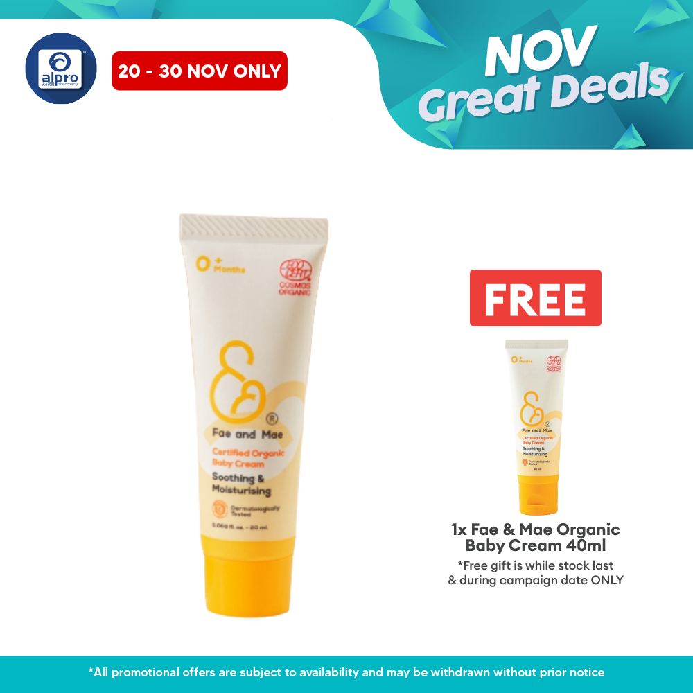 Fae & Mae Organic Baby Cream 20mL Fae and Mae