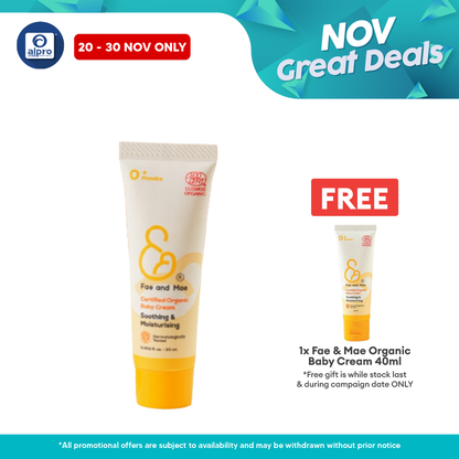 Fae & Mae Organic Baby Cream 20mL Fae and Mae