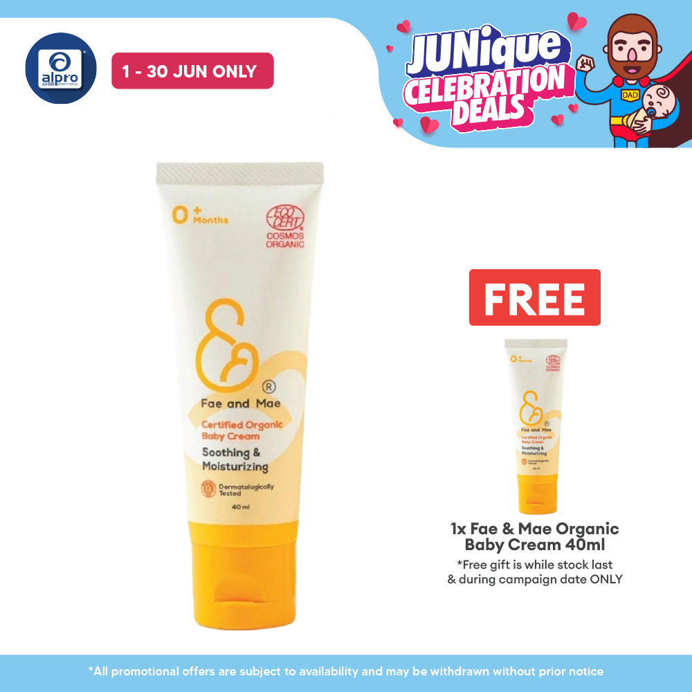 Fae & Mae Organic Baby Cream 40mL | Organic-Based Gentle on Sensitive Skin Fae and Mae