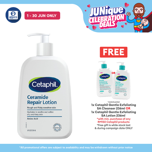 Cetaphil Ceramide Repair Lotion 236mL | Hydrate & Sooth Dry Flaky Skin Cetaphil