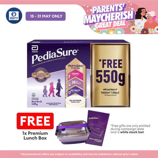 Abbott Pediasure Peptigro Vanilla 1.65KG X2 FOC 550G Pediasure