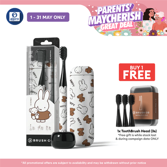 Mipow i4 Ci900s_B Slim Electric Toothbrush MIFFY Edition | Travel Case & Ceramic Holder Dock MIPOW