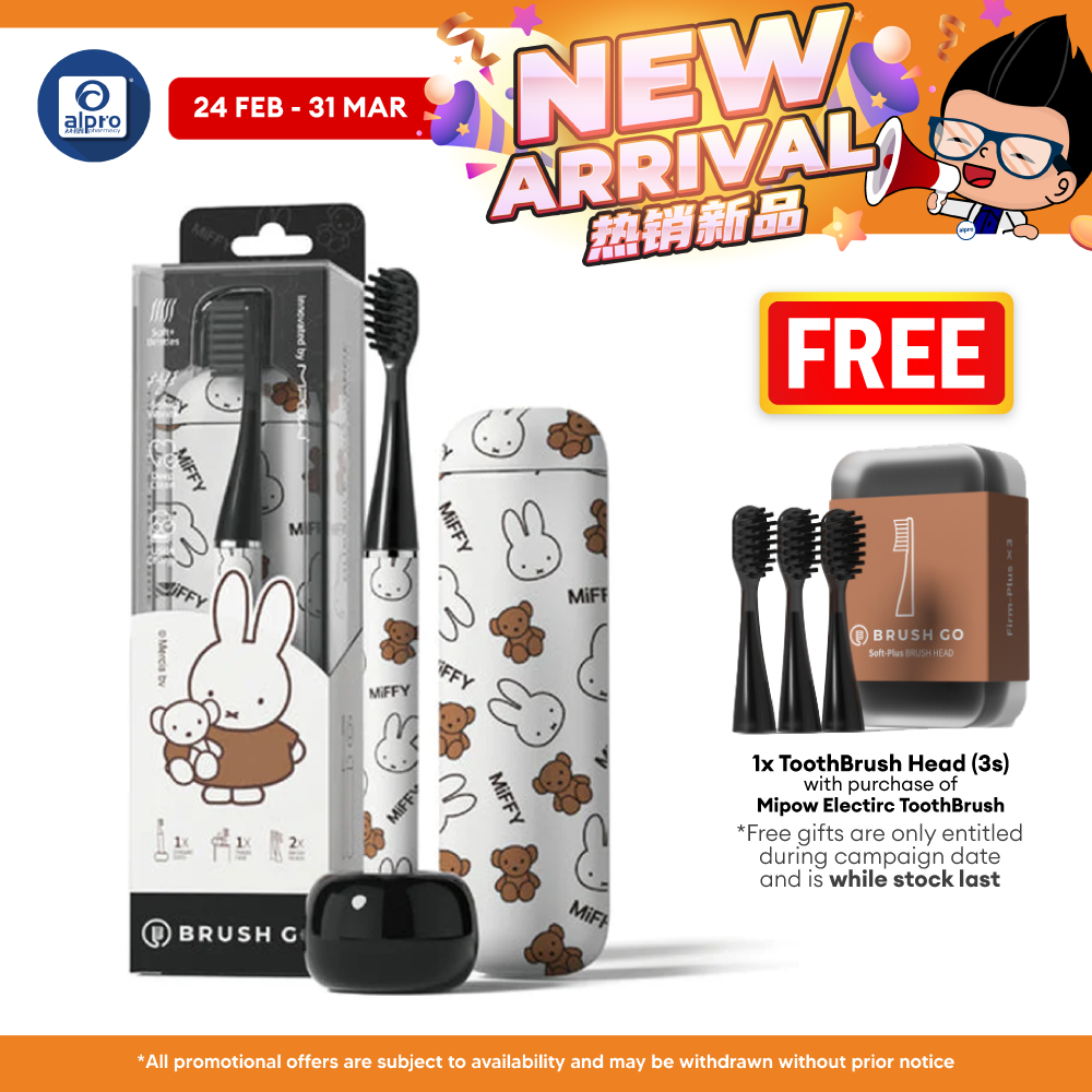 Mipow i4 Ci900s_B Slim Electric Toothbrush MIFFY Edition | Travel Case & Ceramic Holder Dock MIPOW