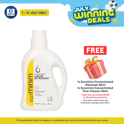 Ecominim Detergent Liquid - Ever Gentle 1L | Guard Colors & Skin ECOMINIM