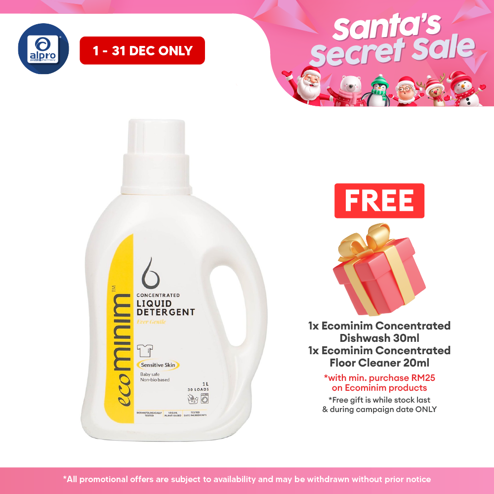 Ecominim Detergent Liquid - Ever Gentle 1L | Guard Colors & Skin ECOMINIM