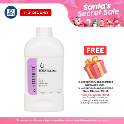 Ecominim Floor Cleaner - Oceanic Breeze 1L | Fresh Pleasant Scent & Plant Derived Surfactants ECOMINIM