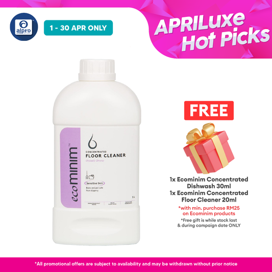 Ecominim Floor Cleaner - Oceanic Breeze 1L | Fresh Pleasant Scent & Plant Derived Surfactants ECOMINIM