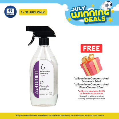 Ecominim Concentrated Bathroom Cleaner 500mL | Gentle to Sensitive Skin & Effective Removing Soap Scum ECOMINIM