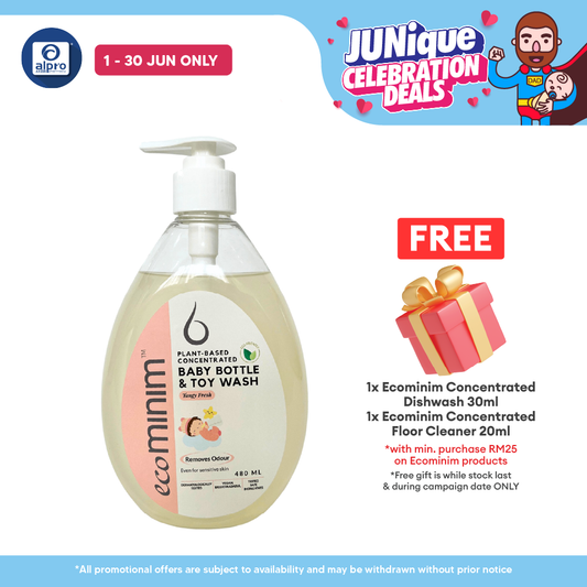 Ecominim Baby Utensils Cleanser - Tangyfresh 480mL | Food-Grade Ingredients & Toxic-Free ECOMINIM