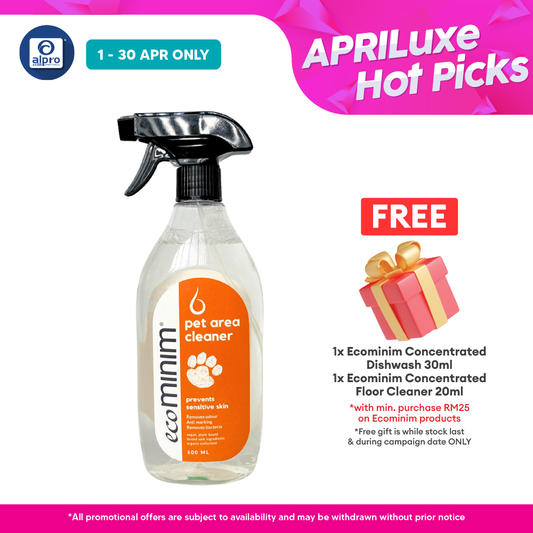 Ecominim Pet Area Cleaner 500mL | Plant Based Ingredients & Non-Toxic ECOMINIM