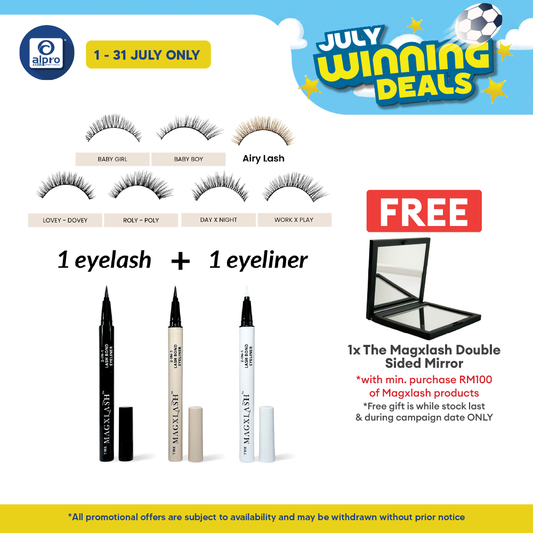 The Magxlash Launching Promotion 1 Eyelashes + 1 Eyeliner Combo @RM139 THE MAGXLASH