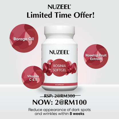Nuzeel Rosinia 60s | Skin Nutrition Support Nuzeel