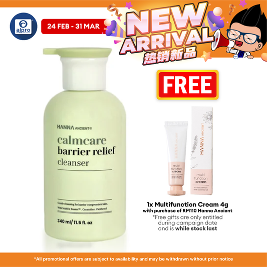 Hanna Ancient Calmcare Barrier Relief Cleanser 340mL | Sensitive Skin Gentle Cleanser Hanna Ancient