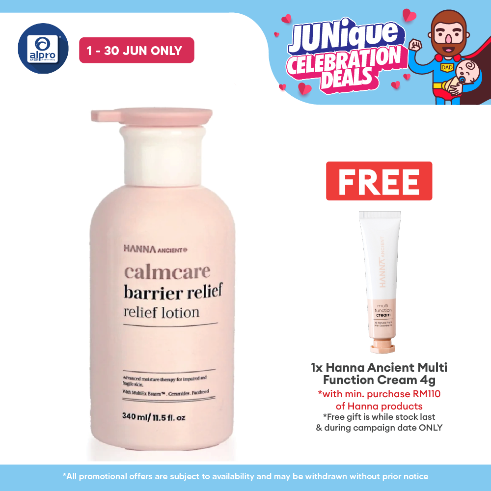 Hanna Ancient Calmcare Barrier Relief Lotion 340mL | Fast Absorbing with Deep Hydration Hanna Ancient