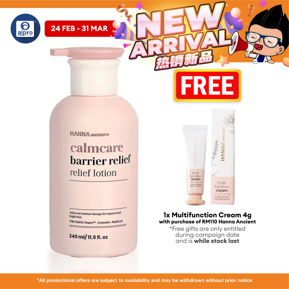 Hanna Ancient Calmcare Barrier Relief Lotion 340mL | Fast Absorbing with Deep Hydration Hanna Ancient