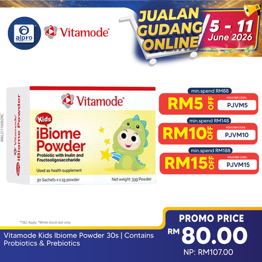 Vitamode Kids Ibiome Powder 30s | Contains Probiotics & Prebiotics Vitamode