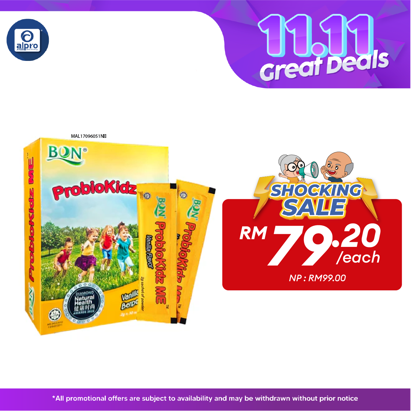 TCK BON ProbioKidz ME 30 Sachets | Supports Children Digestive System TCK BON