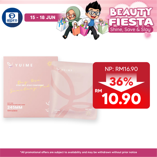Yuime Day Use Pad 24.5cm 10s | Ultra-Thin & Super Absorbent Yuime