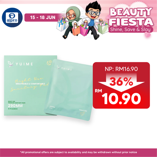Yuime Night Use Pad 29cm 9s | Ultra-Thin & Super Absorbent Yuime