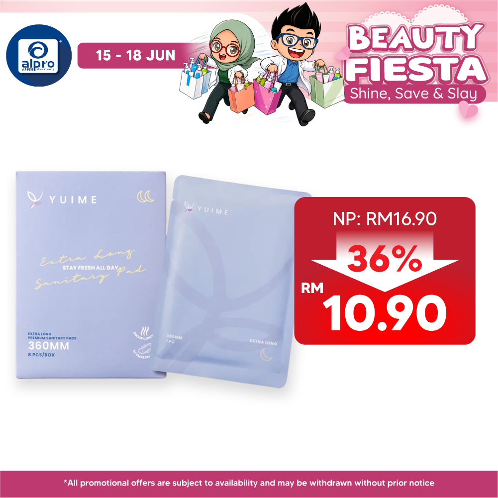 Yuime Extra Long Pad 36cm 8s | Ultra-Thin & Super Absorbent Yuime