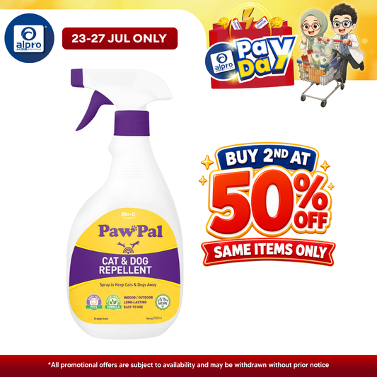Bio-D Pawpal Cat & Dog Repellent Spray 500mL | Natural Active Ingredient & Up to 12 Hours Effective BIO-D