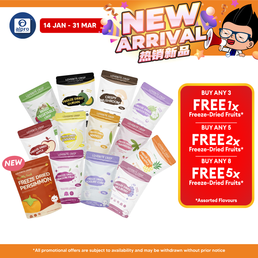 Lovebite Crisp Freeze-Dried Fruits (Assorted Flavours) | Rich in Vitamins, Fibre & Antioxidants