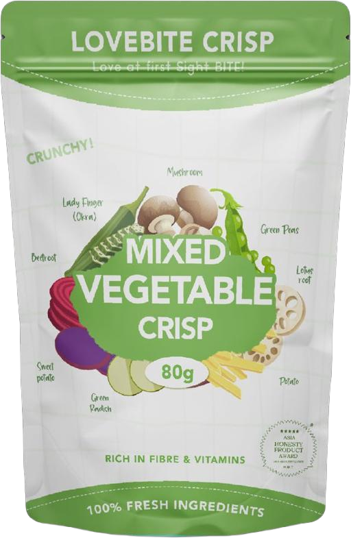 Lovebite Crisp Freeze-Dried Fruits (Assorted Flavours) | Rich in Vitamins, Fibre & Antioxidants LOVEBITE