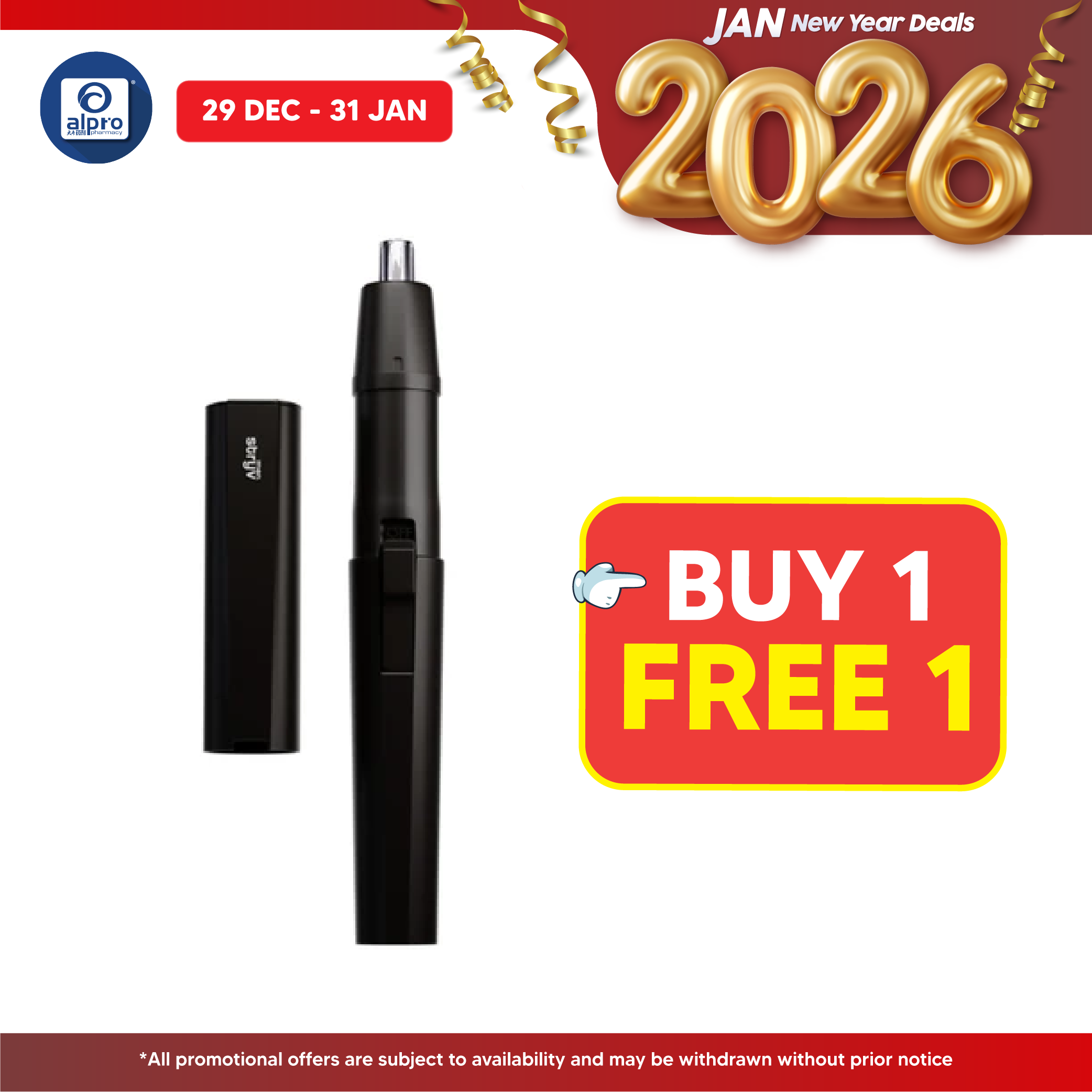 Stryv Nose Trimmer | Slim Design & Concealed Blades Stryv