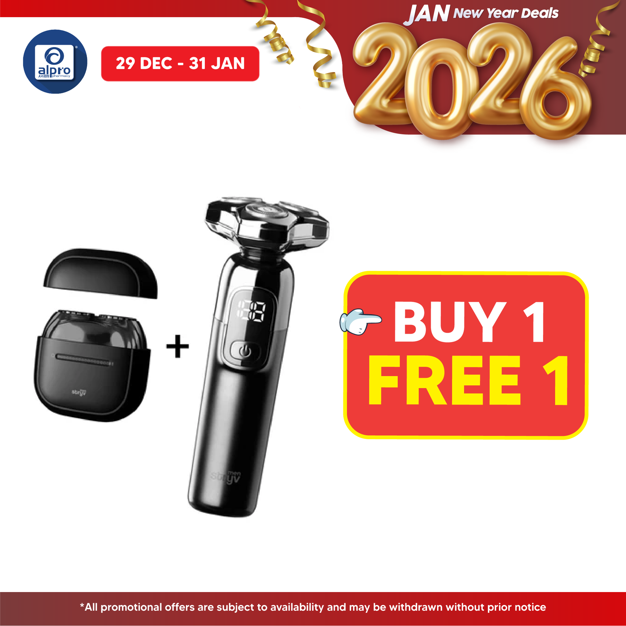 Stryv Buy 1 Free 1 — ×1 Stryv Proshave 2.0 + ×1 Stryv Minishave 2.0 Stryv