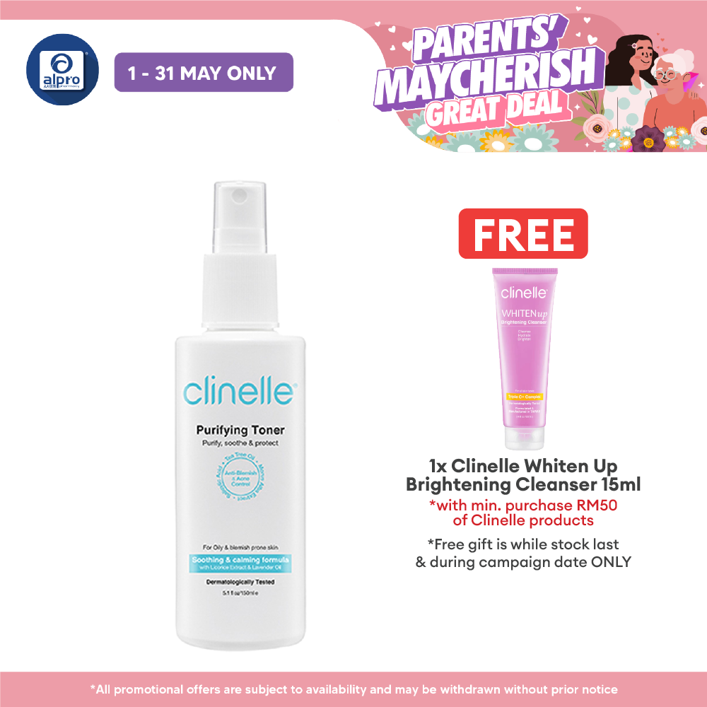 Clinelle Purifying Toner 150mL | Soothing & Calming Formula Clinelle
