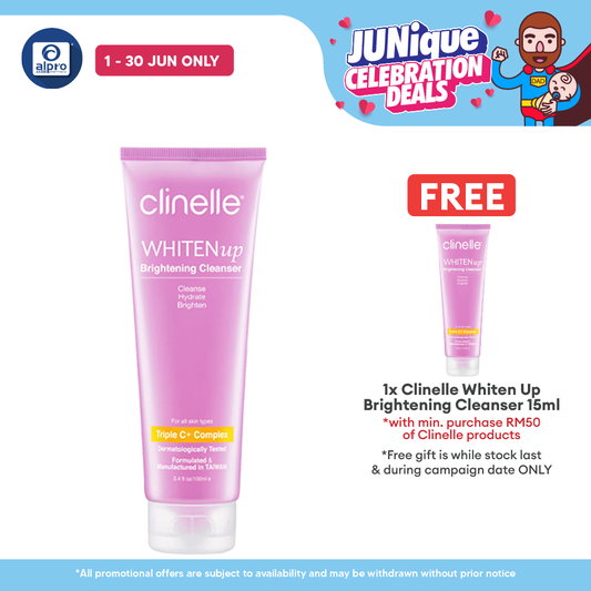Clinelle WHITENup Brightening Cleanser 100mL | Gentle Non-Drying Formula & Whitens Skin Clinelle