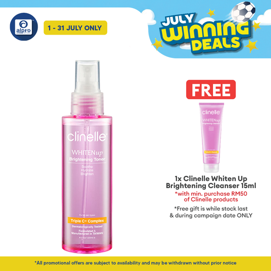 Clinelle WHITENup Brightening Toner 120mL | Refines Pores & Improve Absorption Clinelle