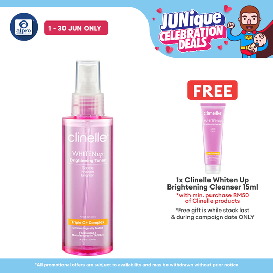 Clinelle WHITENup Brightening Toner 120mL | Refines Pores & Improve Absorption Clinelle