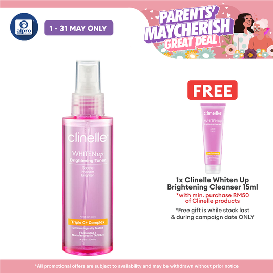 Clinelle WHITENup Brightening Toner 120mL | Refines Pores & Improve Absorption Clinelle