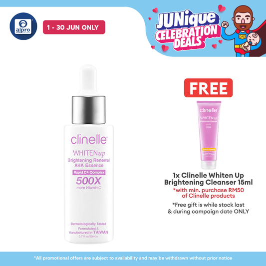 Clinelle WHITENup Brightening Renewal AHA Essence 20mL | Prevents Formation of Dark Spots Clinelle