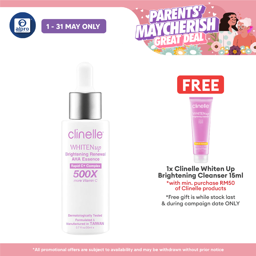 Clinelle WHITENup Brightening Renewal AHA Essence 20mL | Prevents Formation of Dark Spots Clinelle