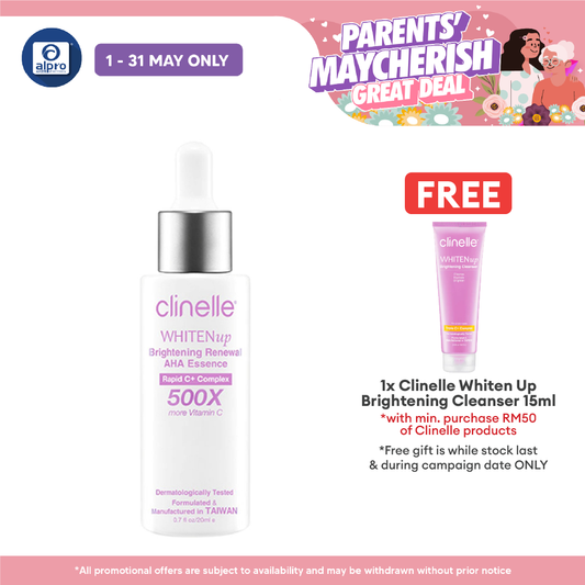 Clinelle WHITENup Brightening Renewal AHA Essence 20mL | Prevents Formation of Dark Spots Clinelle