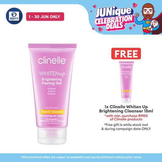 Clinelle WHITENup Brightening Peeling Gel 50mL | Improve Skin Tone & Glowing Skin Clinelle