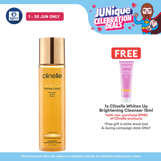 Clinelle Caviar Gold Firming Lotion 150mL | Results in Supple, Smooth & Elastic Skin Clinelle