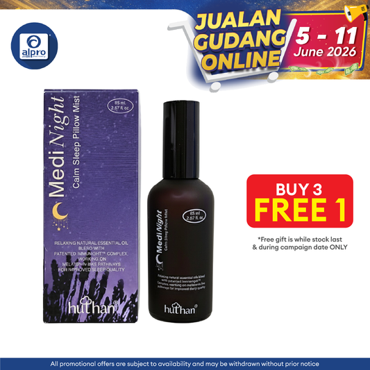 huthan® Medinight Calm Sleep Pillow Mist 85mL | Calming Aroma & Relaxing Effect huthan