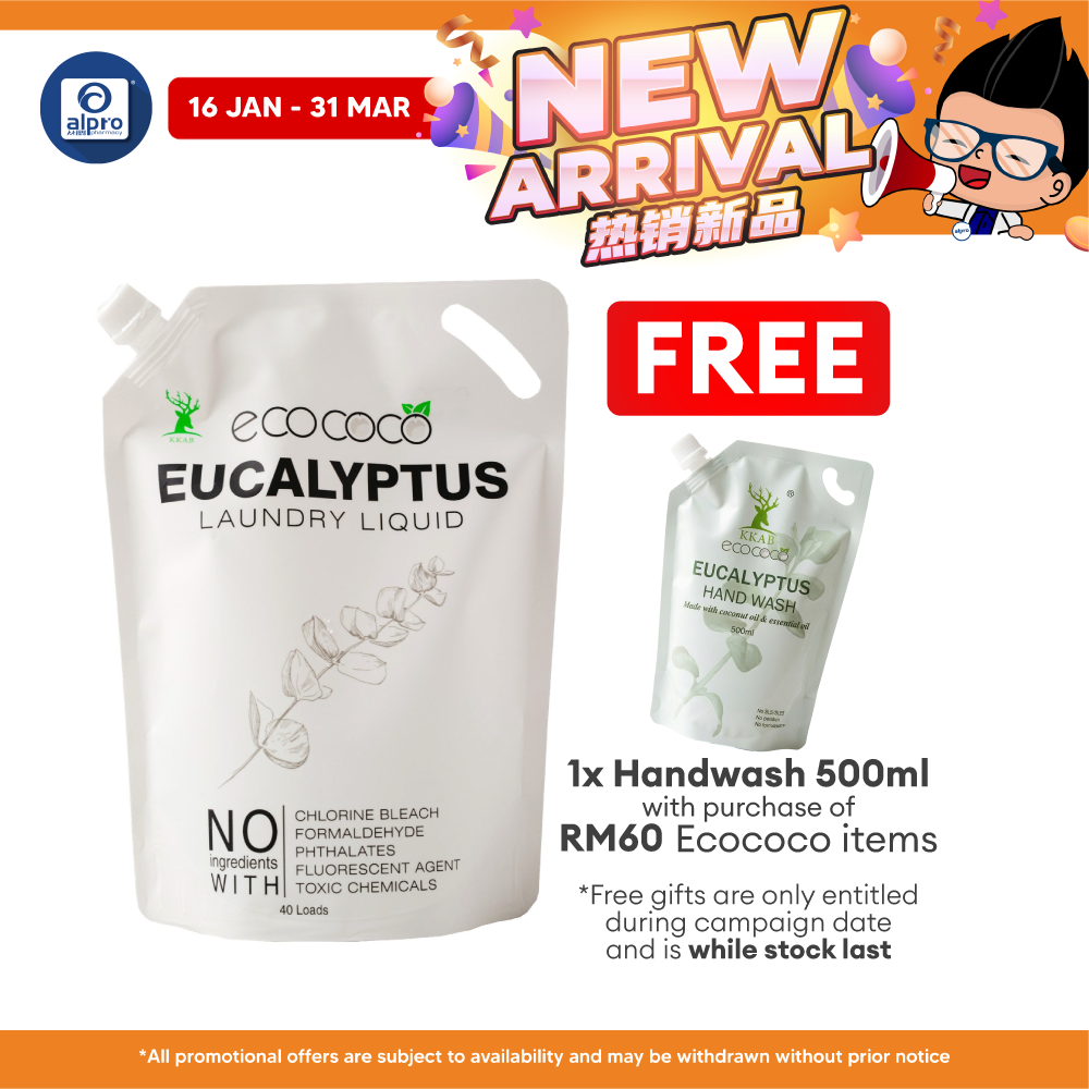 ecococo Eucalyptus Laundry Refill 2kg | Naturally Soft & Safe for Sensitive Skin ecococo