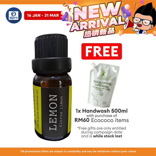 ecococo Lemon Essential Oil 10mL | Cleansing & Purifying Odour ecococo