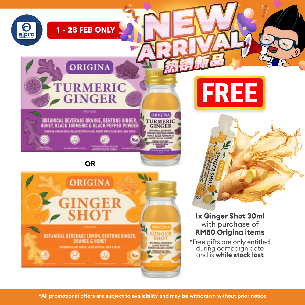 Origina (Ginger/ Turmeric) Shot 60mL ×6 bottles | Natural Digestive Aid & Warming Effect Origina