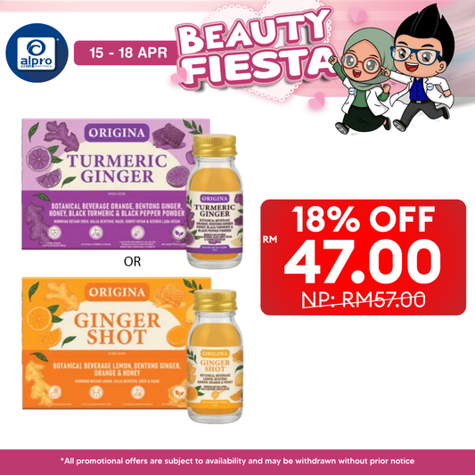 Origina (Ginger/ Turmeric) Shot 60mL ×6 bottles | Natural Digestive Aid & Warming Effect Origina