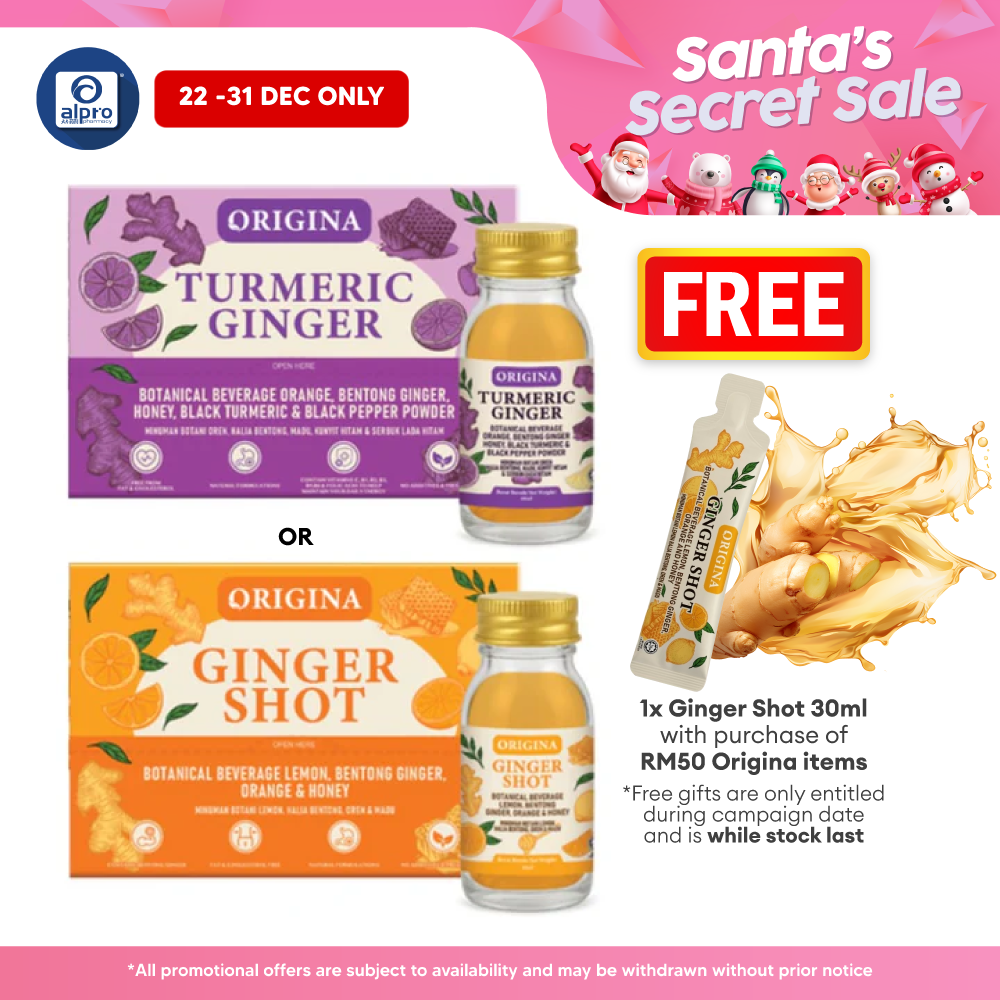 Origina (Ginger/ Turmeric) Shot 60mL ×6 bottles | Natural Digestive Aid & Warming Effect Origina