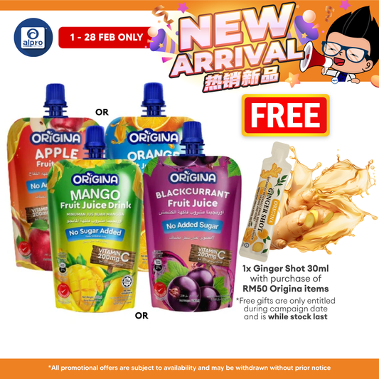 Origina Fruit Juice (Apple/ Mango/ Orange/ Blackcurrant) 200mL | Preservative Free With 200mg Vitamin C Origina