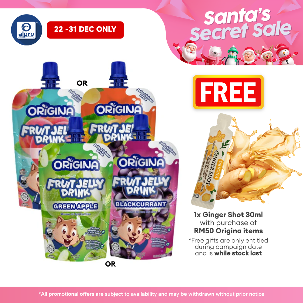 Origina Fruit Jelly Drink with Multivitamins (Peach/ Apple/ Mango/ Blackcurrant) 150mL | Chewable Jelly & Kid Friendly Origina