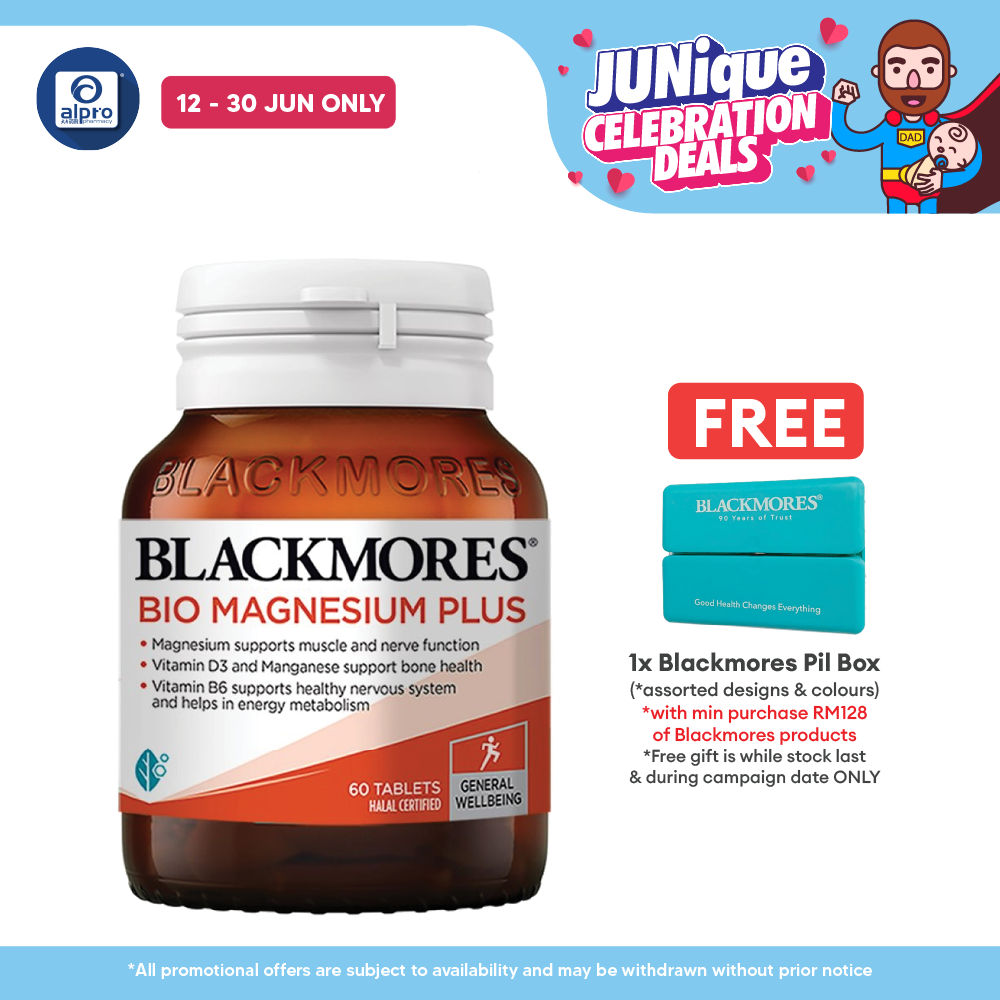 Blackmores Bio Magnesium Plus 60s | Supports Muscle & Bone Health Blackmores